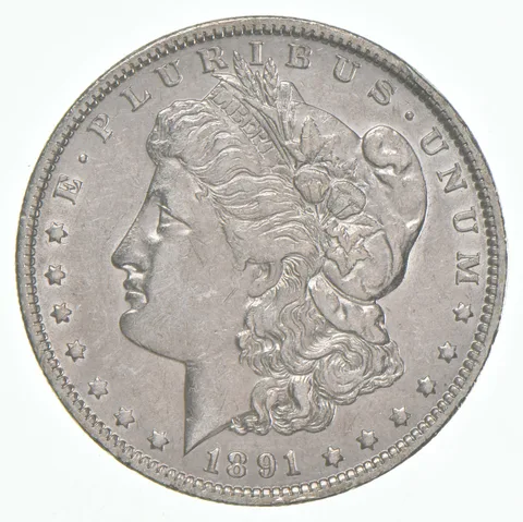 AU+ 1891-O Morgan Silver Dollar (1 coin)