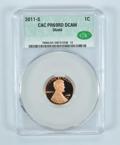 2011-S Lincoln Shield Cent PR69 RD DCAM CAC CACg