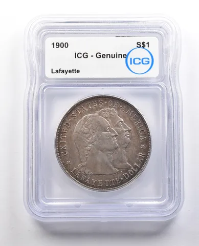 1900 Lafayette Silver Dollar Genuine ICG *1027