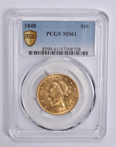 MS61 1848 $10 Liberty Head Gold Eagle PCGS *0416