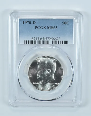 1970-D Kennedy Half Dollar MS65 PCGS Blue Label