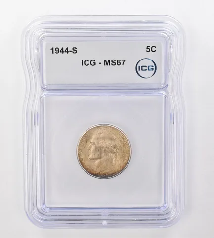 1944-S Jefferson Nickel MS67 ICG Beautiful Tone *0895