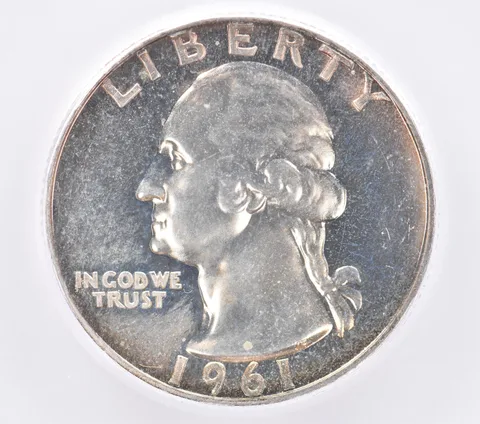 1961 Washington Quarter PR67 CAM ICG Peripheral Tone *2542