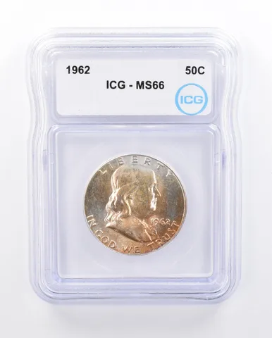 1962 Franklin Half Dollar MS66 ICG Beautiful Tone *2369