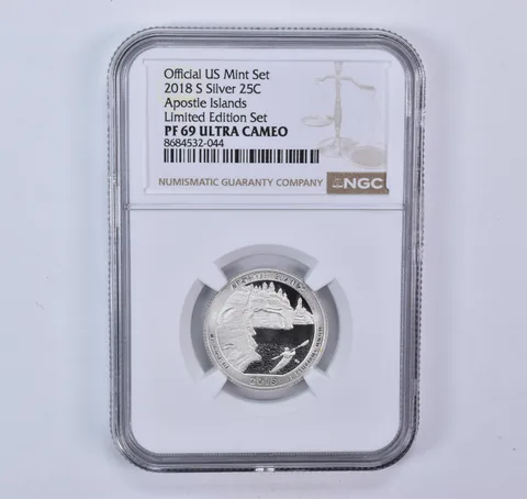 2018-S ATB Quarter Silver Apostle Islands Limited Edition Set PF69 UCAM NGC
