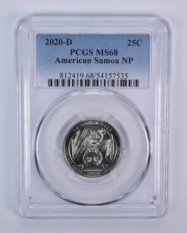 2020-D Washington Quarter ATB American Samoa MS68 PCGS