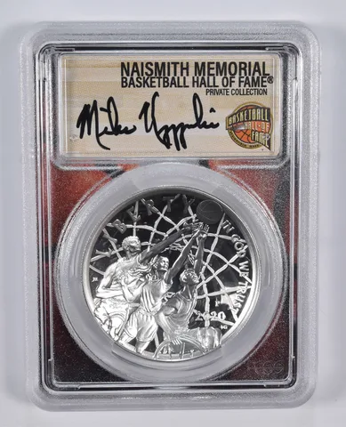 2020-P COACH K SIGNED Basketball HOF Commemorative Dollar PR70 PCGS