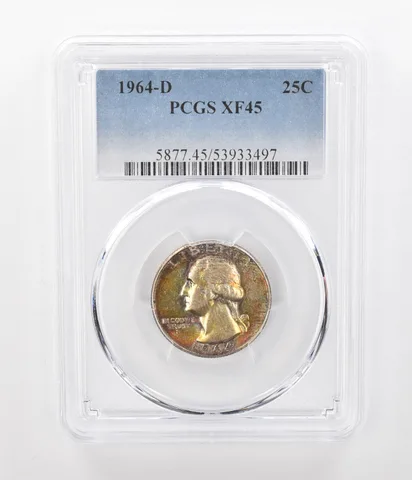 1964-D Washington Quarter XF45 PCGS Beautiful Tone *1108