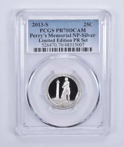2013-S Quarter Silver Perry's Memorial Limited Edition Set PR70 PCGS