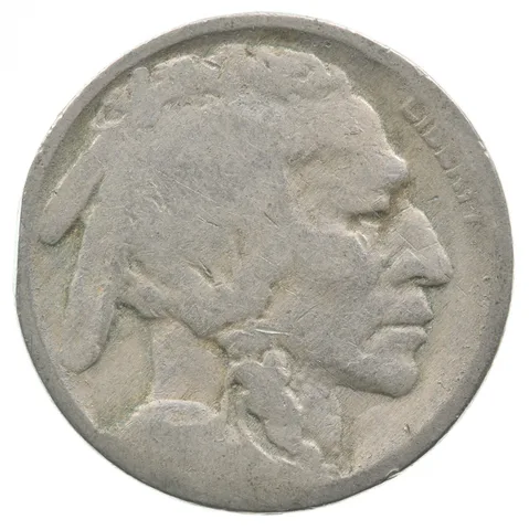 1916 Indian Head Buffalo Nickel 2 Feathers a8345