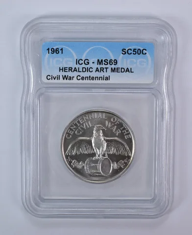 1961 So Called Half Dollar Civil War Centennial MS69 ICG