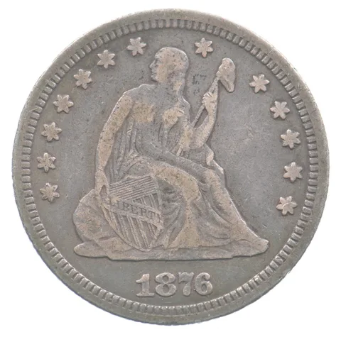 1876 Seated Liberty Quarter *4783