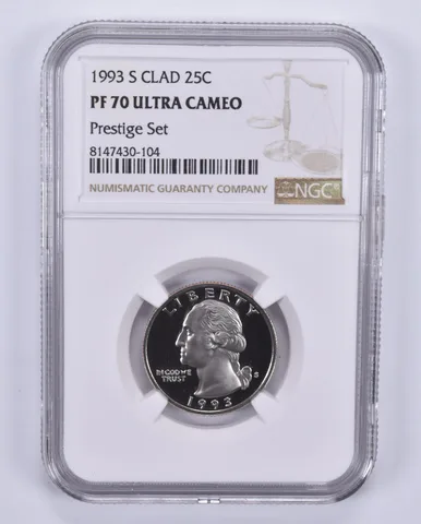 1993-S Washington Quarter CLAD Prestige Set PF70 UCAM NGC Brown Label