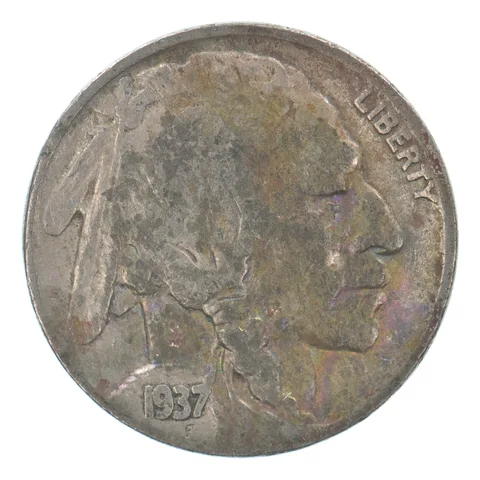 1937-D Indian Head Buffalo Nickel Beautiful Tone *9544