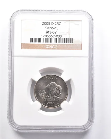 MS67 2005-D Washington State Quarter Kansas NGC a6298