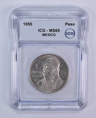 1950 Mo Mexico Peso MS65 ICG