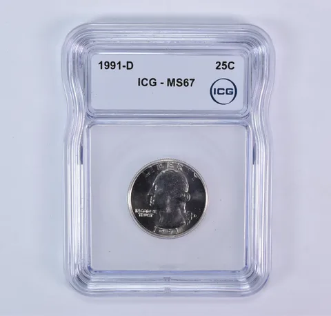 1991-D Washington Quarter MS67 ICG