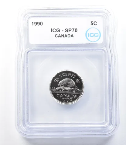 1990 Canada 5 Cents SP70 ICG *8871
