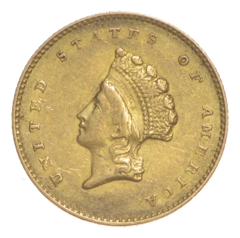 1855-O $1.00 Indian Princess Head Gold a5834