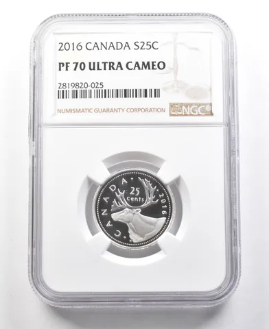 2016 Canada 25 Cents SIlver PF70 UCAM NGC a4484
