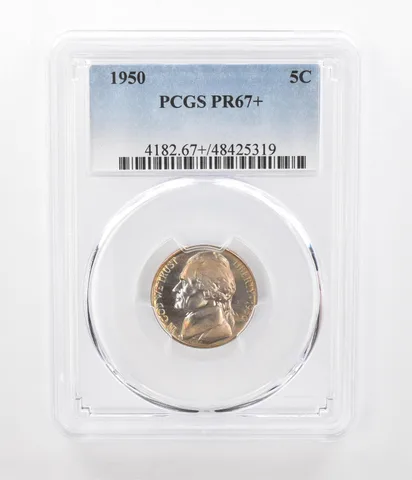 1950 Jefferson Nickel PR67+ PCGS Beautiful Tone *2416
