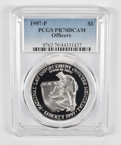 1997-P Law Officers Memorial Commemorative Silver Dollar PR70 PCGS
