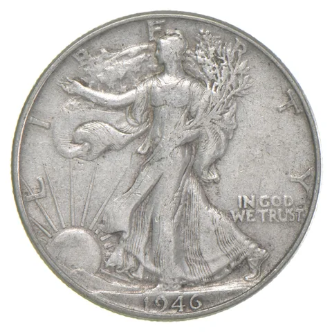 1946 XF Walking Liberty Half Dollar 90% Silver