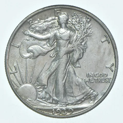 BU 1939-S Walking Liberty Half Dollar Uncirculated 90% Silver