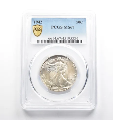 MS67 1942 Walking Liberty Half Dollar PCGS *4713