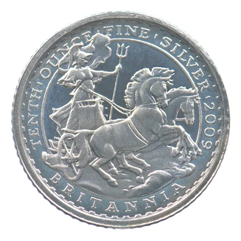 2009 Great Britain 20 Pence Silver Britannia 1/10 Oz Silver *1561