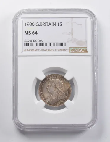 MS64 1900 Great Britain 1 Shilling NGC *7067