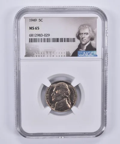 1949 Jefferson Nickel 5c MS65 NGC Special Label