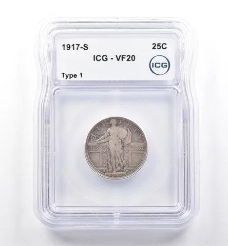1917-S Standing Liberty Quarter Type 1 VF20 ICG *6087