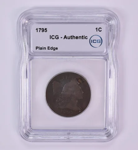 1795 Liberty Cap Large Cent Plain Edge Authentic ICG *1800