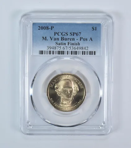 2008-P Presidential $1 Martin Van Buren Satin Finish SP67 PCGS