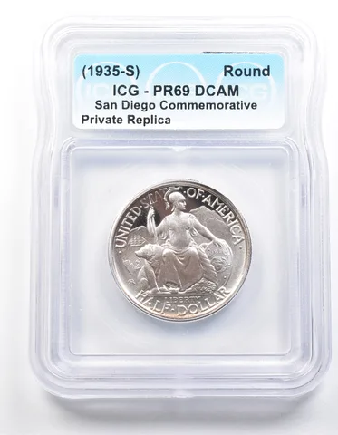 1935-S San Diego Half Dollar PR69 ICG Museum Gallery Strike a1248