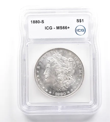 1880-S Morgan Silver Dollar MS66+ ICG *7253