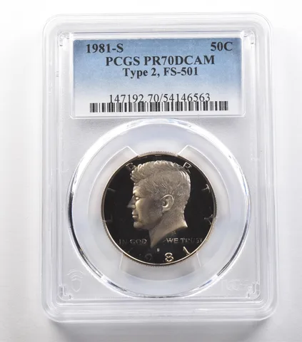 1981-S Kennedy Half Dollar Type 2 FS-501 PR70 DCAM PCGS *4835
