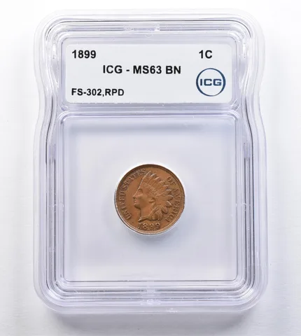 1899 Indian Head Cent FS-302 RPD MS63 BN ICG *2053