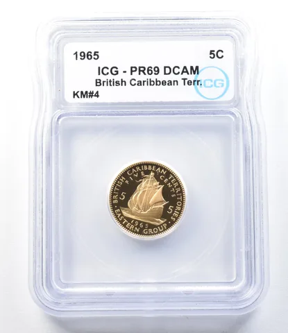 1965 British Caribbean Territories 5 Cents KM#4 PR69 DCAM ICG *8927