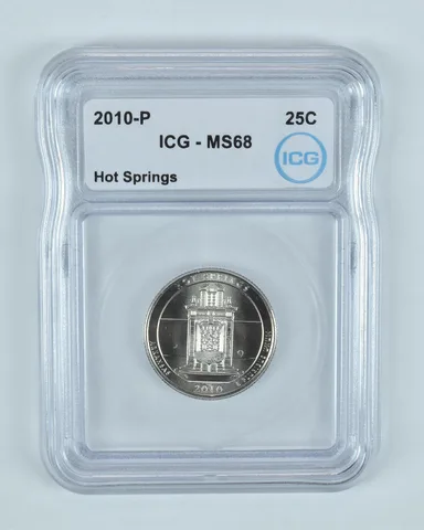 2010-P Washington Quarter ATB Hot Springs MS68 ICG
