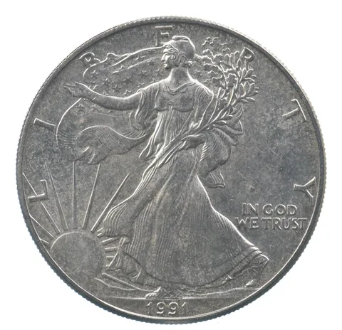 Better Date 1991 American Silver Eagle 1 Troy Oz .999 Fine Silver *656