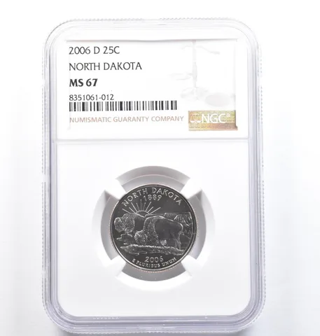 2006-D Washington State Quarter North Dakota MS67 NGC a0840