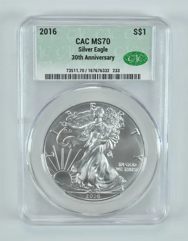 2016 American Silver Eagle MS70 CAC CACg