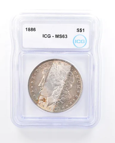 1886 Morgan Silver Dollar MS63 ICG Beautiful Tone *5158