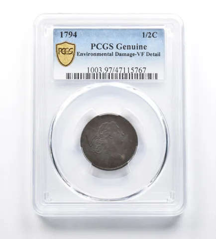 Genuine VF 1794 Liberty Cap Half Cent PCGS *1196