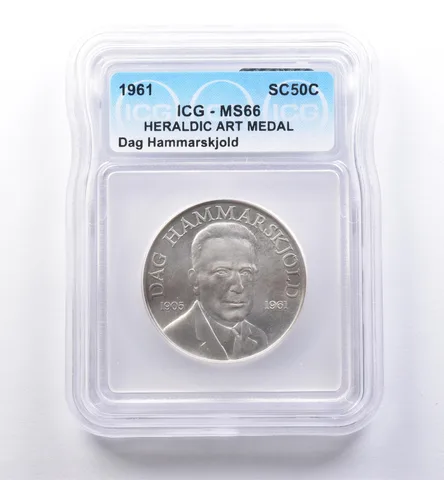 1961 So Called Half Dollar Dag Hammarskjold MS66 ICG *8394
