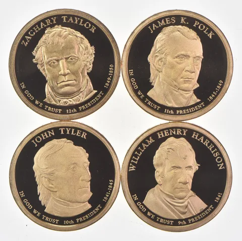 2009 Presidential Dollars From Proof Set HARRISON Tyler Polk Taylor No Case