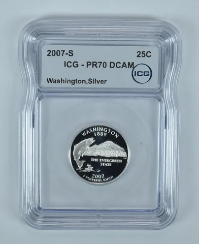 2007-S Washington State Quarter Washington Silver PR70 DCAM ICG