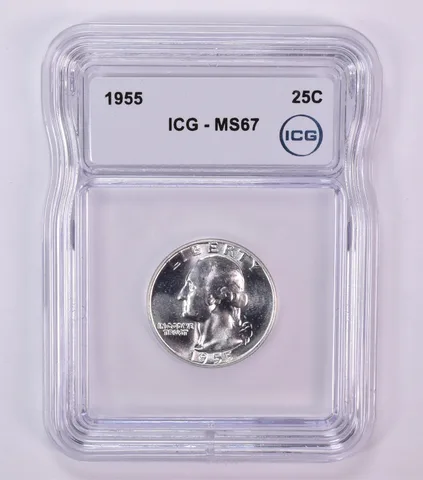 1955 Washington Quarter MS67 ICG